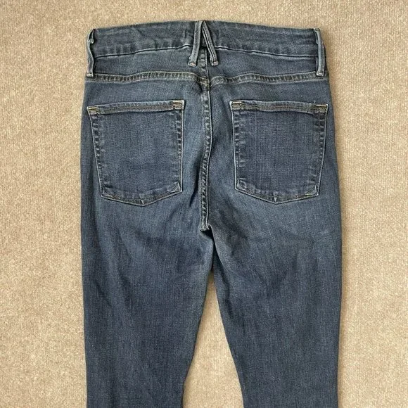 Good American Jeans Womens 4/27 Skinny Stretch Denim Pants Good Legs Dark Wash - Picture 10 of 12